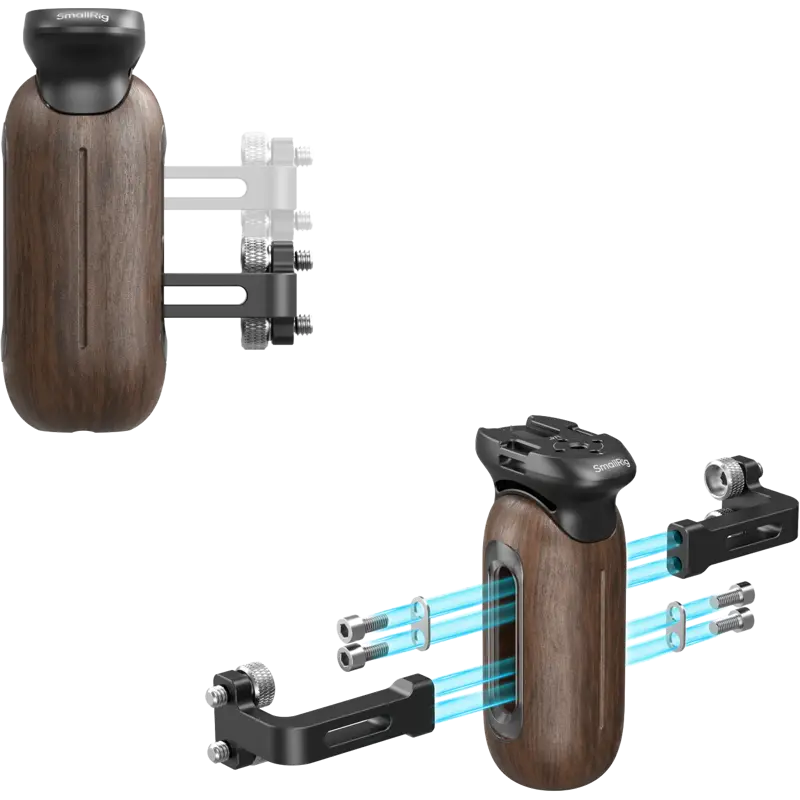 SmallRig 5237 Wooden Side Handle with 1/4"-20 Screw