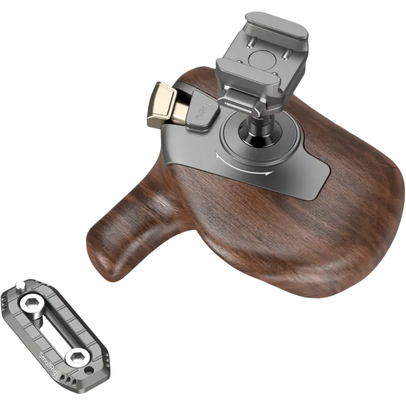 SmallRig 5161 ImageGrip Series Wooden Handle with NATO Clamp (Left Side)