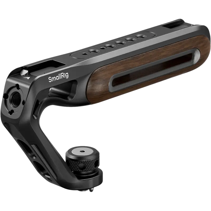 SmallRig 5252 Wooden Top Handle with 1/4''-20 and ARRI 3/8''-16 Locating Screw