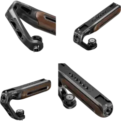 SmallRig 5252 Wooden Top Handle with 1/4''-20 and ARRI 3/8''-16 Locating Screw