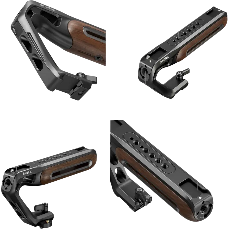 SmallRig 5251 Wooden Top Handle with NATO Clamp