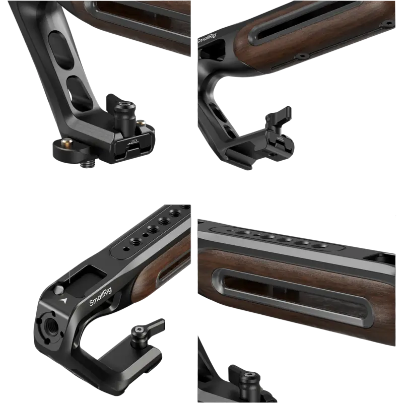 SmallRig 5251 Wooden Top Handle with NATO Clamp