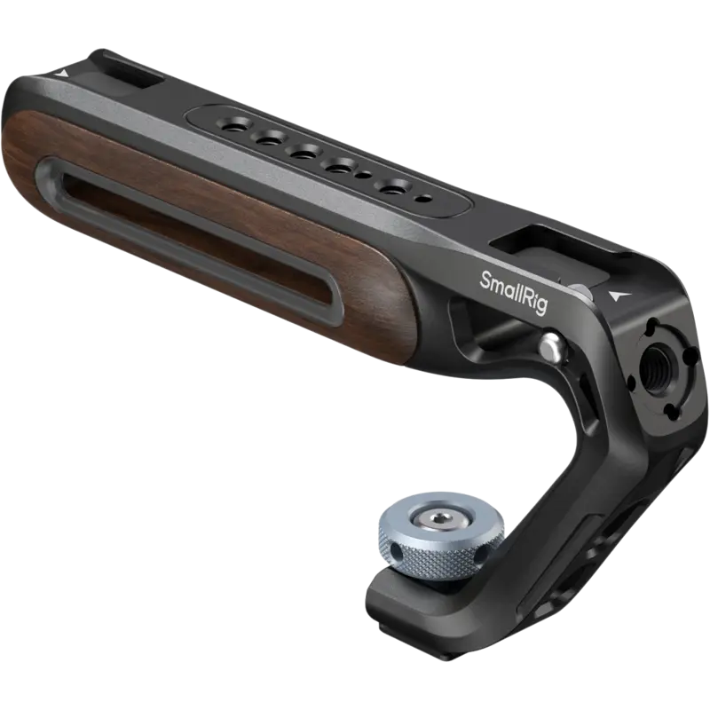 SmallRig 5250 Wooden Top Handle with Cold Shoe Mount