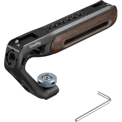 SmallRig 5250 Wooden Top Handle with Cold Shoe Mount