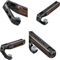 SmallRig 5250 Wooden Top Handle with Cold Shoe Mount