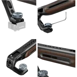 SmallRig 5250 Wooden Top Handle with Cold Shoe Mount