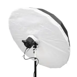 GlareOne Parasolka ORB srebrna 110 - głęboki parasol z dyfuzorem