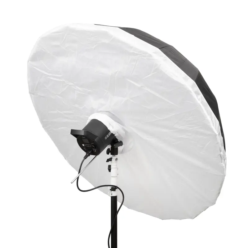 GlareOne Parasolka ORB srebrna 110 - głęboki parasol z dyfuzorem