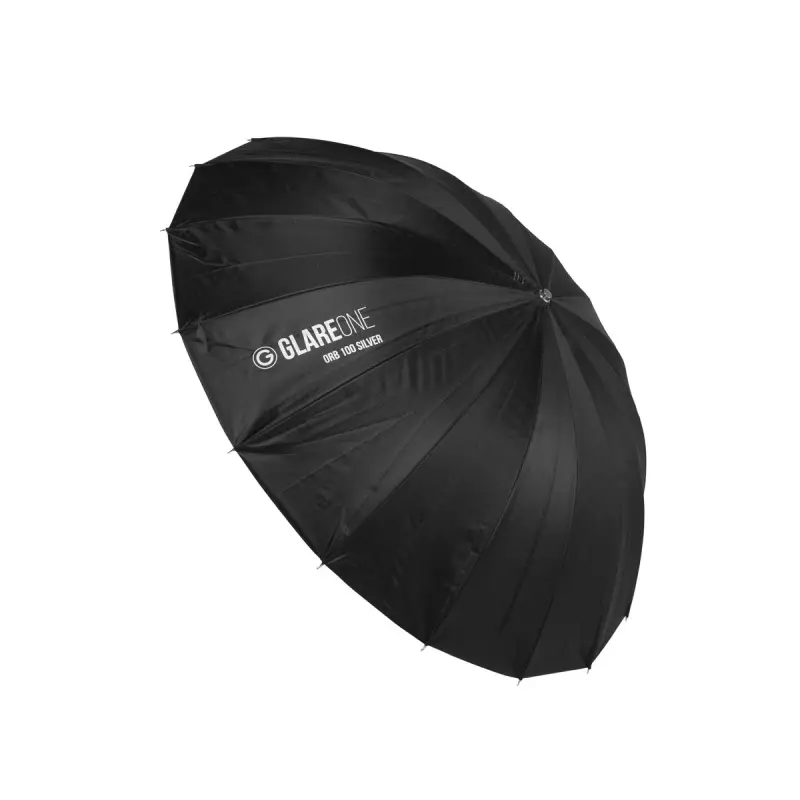 GlareOne Orb Silver 100 cm - srebrny parasol z dyfuzorem