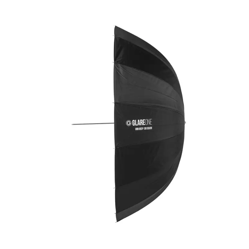 GlareOne Orb 130 Silver - głęboki srebrny parasol z dyfuzorem