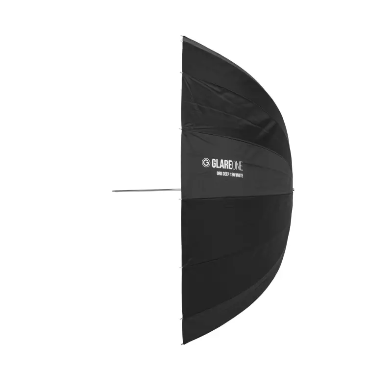 GlareOne Orb 130 White - głęboki biały parasol z dyfuzorem