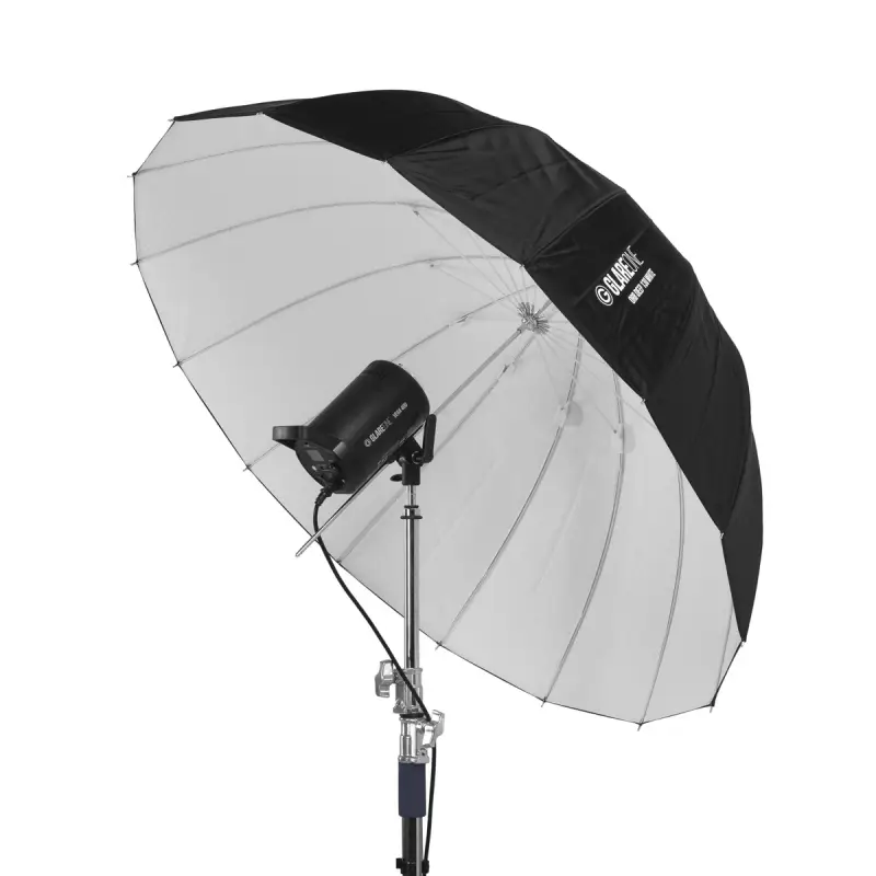 GlareOne Orb 130 White - głęboki biały parasol z dyfuzorem