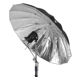 GlareOne Orb 150 Silver - srebrny parasol z dyfuzorem