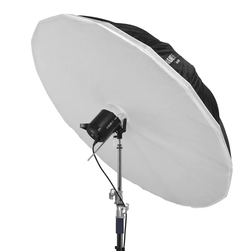 GlareOne Orb 150 Silver - srebrny parasol z dyfuzorem