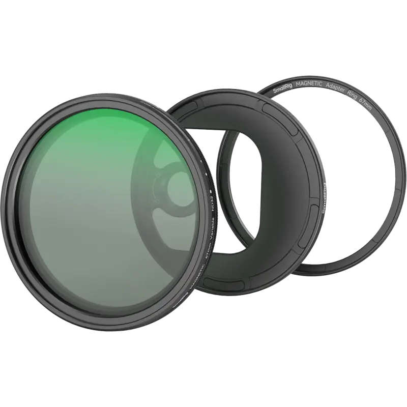 SmallRig 4725 Attachable VND Filter Kit ND2-ND32 (1-5 Stop) with T-mount Filter Adapter 67mm