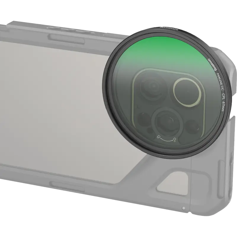 SmallRig 4728 Attachable CPL Filter with T-mount Filter Adapter (67mm)