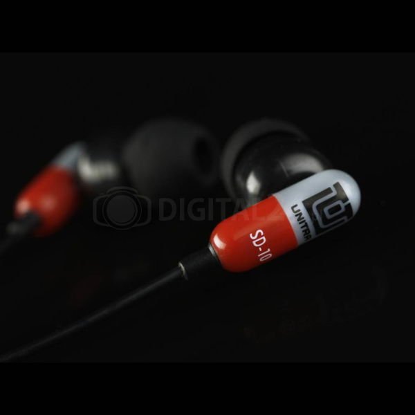 Słuchawki douszne UNITRA SD-10 szaro-czerwone