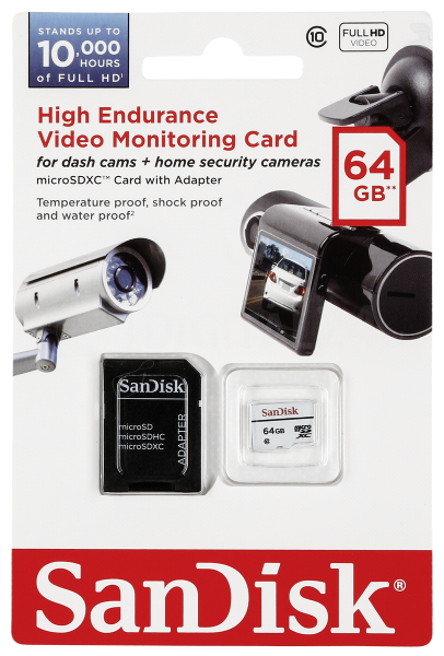 Karta pamięci SanDisk High End. microSDXC 64GB Video Monitor.