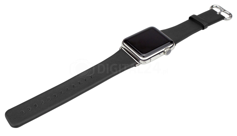 Pasek CASEual skórzany dla Apple Watch 38mm czarny