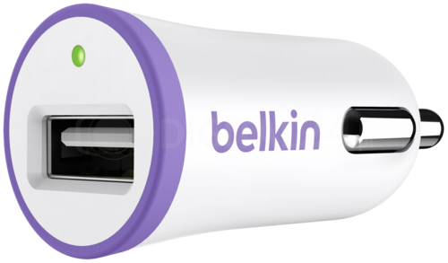 Ładowarka Belkin Mini samochodwa USB 1 A fioletowa