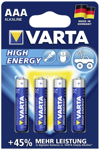 50x4 Varta High Energy Micro AAA LR03 wersja niem. karton 200szt.