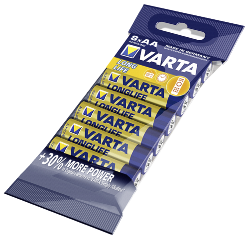 1x8 Varta Longlife AA LR 6 Bulk Pack