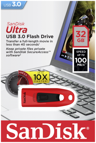 Pendrive SanDisk Ultra USB 3.0 Czerwony   32GB SDCZ48-032G-U46R
