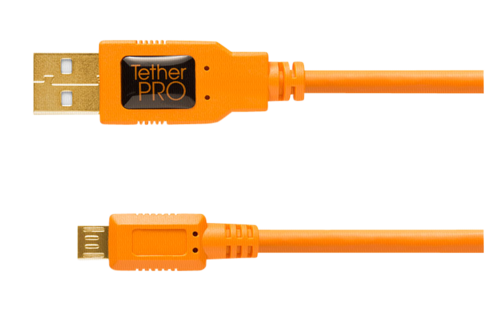 Tether Tools TetherPro USB 2.0 A Męski na Micro B 5-pinowy pomarańczowy