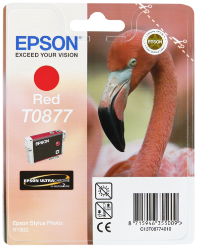 Tusz Epson T 0877 czerwony