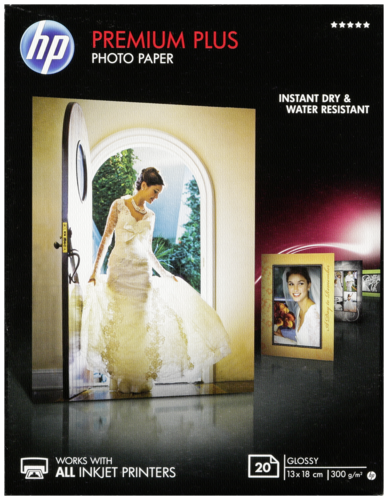 Papier HP Premium Plus Photo 13x18 cm błyszczący, 20 kartek,  300 g