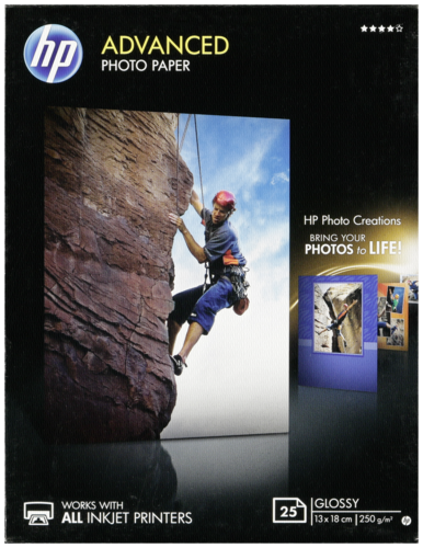 Papier HP Advanced Glossy Photo 13x18 cm, 25 kartek, 250g Q8696A