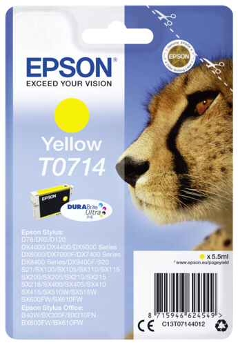 Epson ink cartridge żółty DURABrite T 071           T 0714