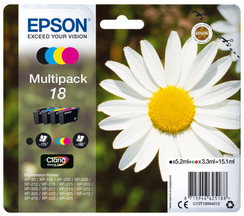 Epson Claria Home Multipak T 180 BK/C/M/Y            T 1806