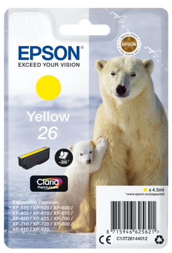 Epson ink cartridge żółty Claria Premium T 261      T 2614