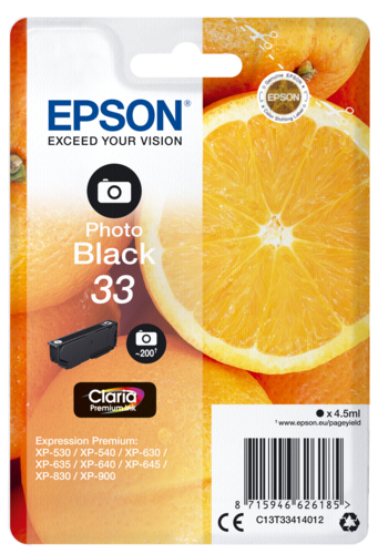 Epson ink cartridge photo czarny Claria Premium 33         T 3341