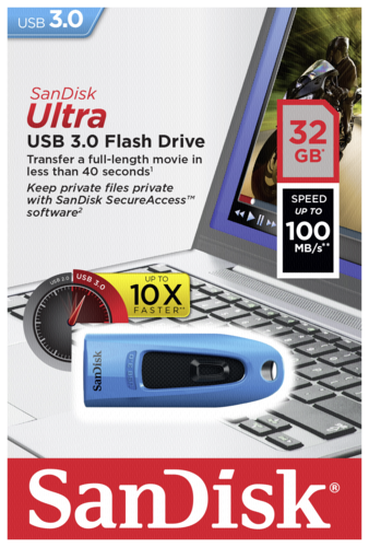SanDisk Ultra USB 3.0 Niebieski  32GB SDCZ48-032G-U46B