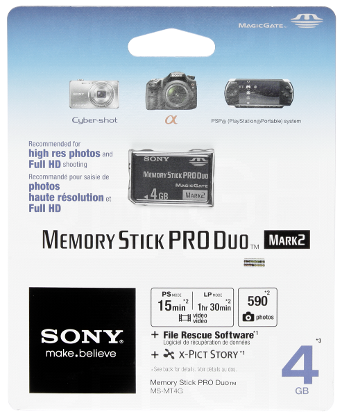 Karta pamięci Sony Memory Stick Pro Duo Mark 2 4GB