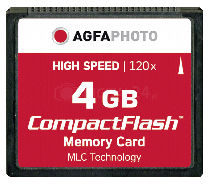 Karta pamięci AgfaPhoto Compact Flash 4GB High Speed 120x MLC