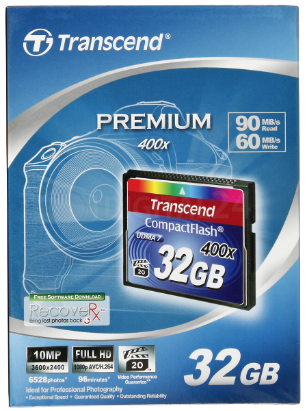 Karta pamięci Transcend Compact Flash 32GB Card MLC 400X