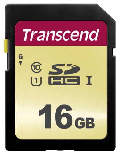 Karta pamięci Transcend SDHC 500S         16GB Class 10 UHS-I U1 V30