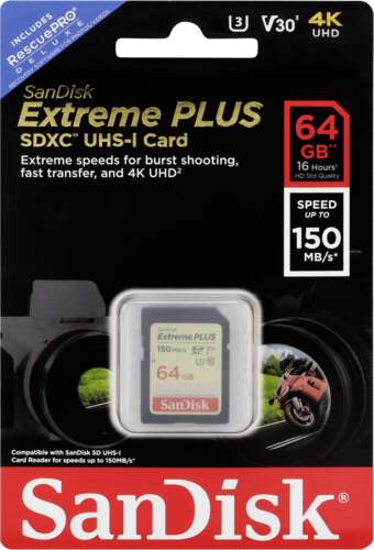 Karta pamięci SanDisk Extreme Plus SDXC   64GB 150MB V30 U3  SDSDXW6-064G-GNCIN