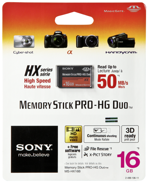 Karta pamięci Sony Memory Stick Pro HG Duo HX 16GB 50MB/s
