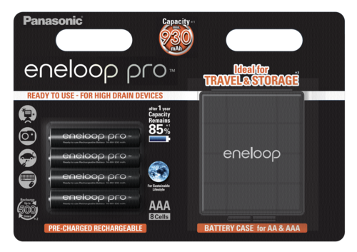 1x4 Panasonic Eneloop Pro Micro AAA 930 mAh
