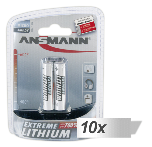 Baterie 10x2 Ansmann Lithium Micro AAA LR 03 Extreme