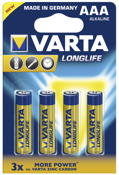 Baterie Varta Longlife Extra AAA / LR 03 - blister 4 szt