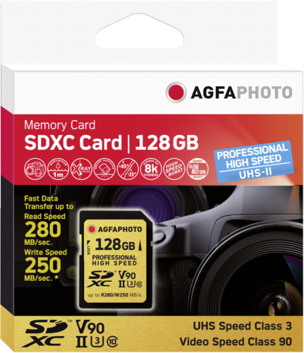 Karta pamięci AgfaPhoto SDXC UHS II      128GB Professional High Speed U3 V90
