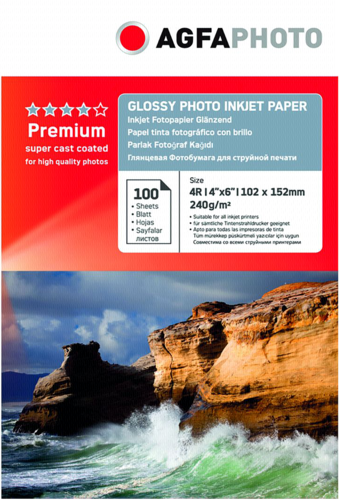 AgfaPhoto Premium Photo Glossy Papier 240 g 10x15 cm 100 arkuszy