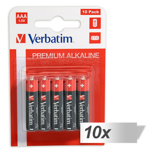 Baterie 1x10 Verbatim Alkaline baterie Micro AAA LR 03   49874