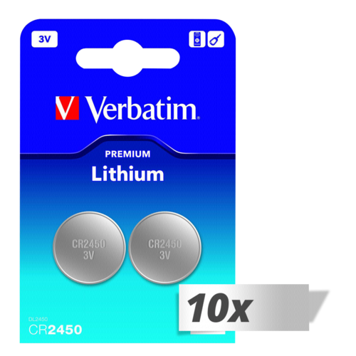 Baterie 1x2 Verbatim CR 2450 Lithium baterie   49938