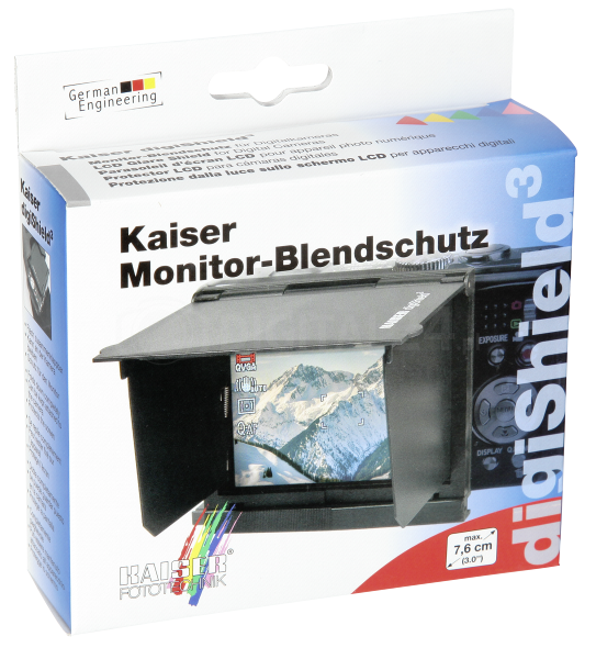 Kaiser digiShield osłona przeciwsłoneczna na ekran 7,6 cm (3,0") czarna